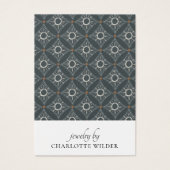 Boho Abstracte Vormen Houtskool Oorbel Display Kaa Visitekaartje (Voorkant)