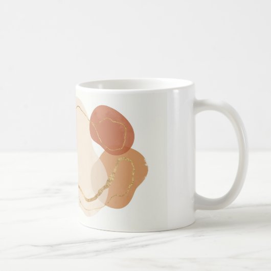 Boho Abstracte Vormen Koffiemok (Rechts)