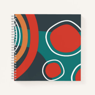 Boho abstracte vormen kunst notitieboek