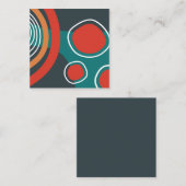 Boho abstracte vormen kunst vierkante visitekaartje (Voorkant / Achterkant)