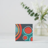 Boho abstracte vormen kunst vierkante visitekaartje (Staand voorkant)
