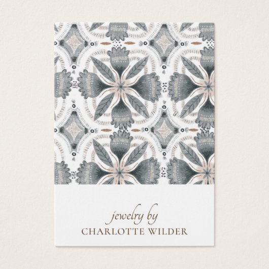 Boho Abstracte Vormen Oorbel Display Kaart (Voorkant)