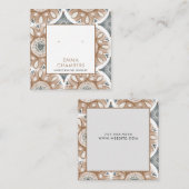 Boho Abstracte Vormen Oorbel Display Kaart Vierkante Visitekaartje (Voorkant / Achterkant)