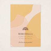 Boho Abstracte Vormen Oorbel Vertoning met Logo Visitekaartje (Achterkant)