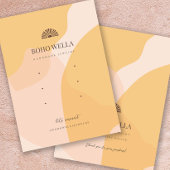 Boho Abstracte Vormen Oorbel Vertoning met Logo Visitekaartje