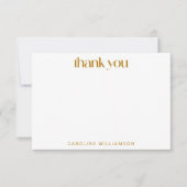 Boho Abstracte vormen Roze Gele Aangepaste Naam Bedankkaart (Voorkant)