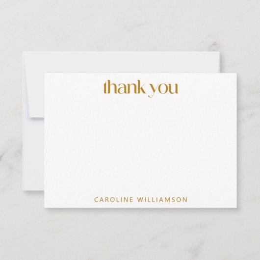 Boho Abstracte vormen Roze Gele Aangepaste Naam Bedankkaart (Voorkant)