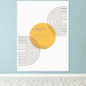 Boho Abstracte Wandkunst Canvas Afdruk (Insitu (Houten vloer))