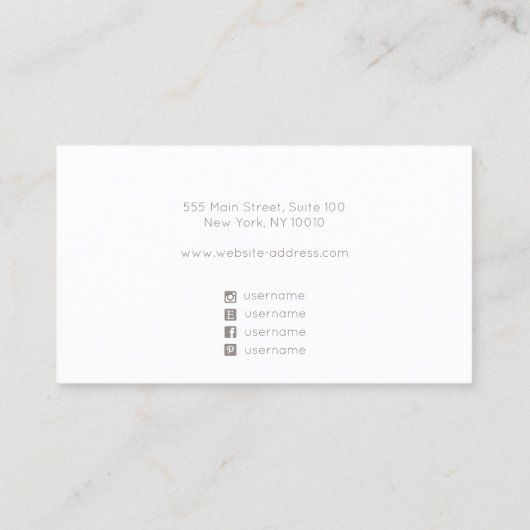 Boho Abstracte Waterverf met Gold Accents Visitekaartje (Achterkant)