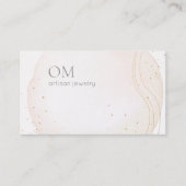 Boho Abstracte Waterverf met Gold Accents Visitekaartje (Voorkant)