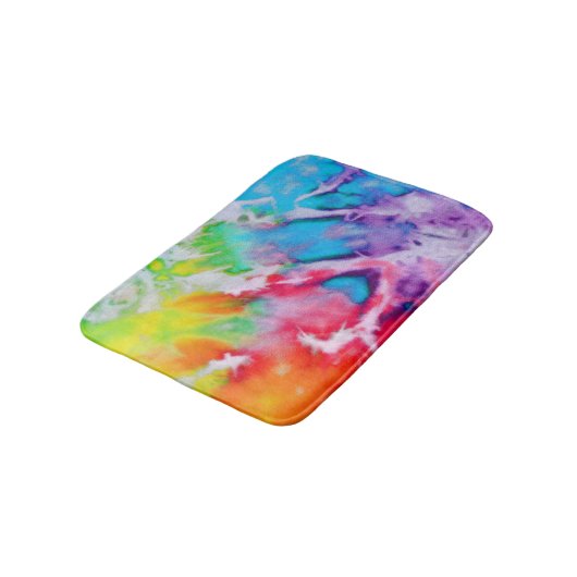 Boho Abstracte Waterverf Rainbow Batik Tie Dye Art Badmat (Gekanteld)