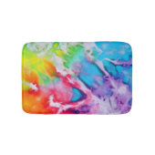 Boho Abstracte Waterverf Rainbow Batik Tie Dye Art Badmat (Voorkant)