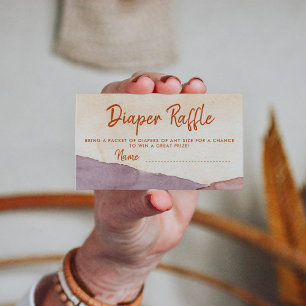 Boho Abstracte woestijn en zonneschijn luier Raffl Informatiekaartje