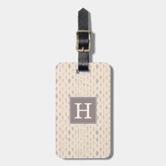 Boho achtergrond bagagelabel (Voorkant verticaal)