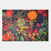 Boho-acrylschildering bloemontwerp inpakpapier vel (Voorkant)