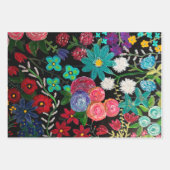 Boho-acrylschildering bloemontwerp inpakpapier vel (Voorkant 2)