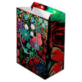 Boho-acrylschildering bloemontwerp medium cadeauzakje (Achterkant Gekanteld)