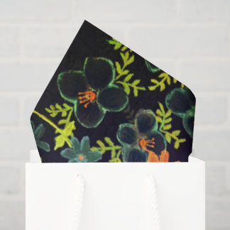 Boho-acrylschildering bloemontwerp tissuepapier
