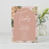 Boho Adult Birthday Uitnodiging (Staand voorkant)