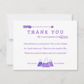 Boho Adventure Dankkaart voor Meisje Baby shower Bedankkaart (Voorkant)