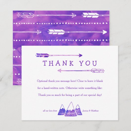 Boho Adventure Dankkaart voor Meisje Baby shower Bedankkaart (Voorkant / Achterkant)