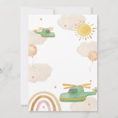 Boho Adventure Helicopter Airplane Baby Shower Bedankkaart (Achterkant)