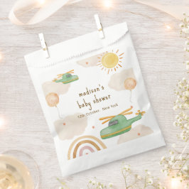 Boho Adventure Helicopter Airplane Baby Shower Bedankzakje