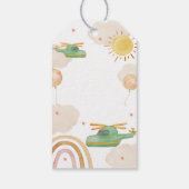 Boho Adventure Helicopter Airplane Baby Shower Cadeaulabel (Achterkant)