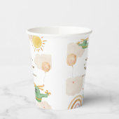 Boho Adventure Helicopter Airplane Baby Shower Papieren Bekers (Links)