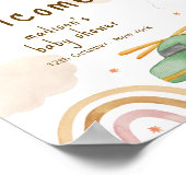 Boho Adventure Helicopter Baby Shower Welcome  Poster (Hoek)