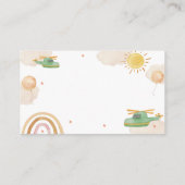 Boho Adventure Helicopter Books For Baby Shower Informatiekaartje (Achterkant)