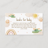 Boho Adventure Helicopter Books For Baby Shower Informatiekaartje (Voorkant)
