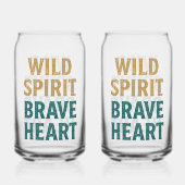 Boho Adventure Wild Spirit Brave Heart Blikvorm Glas (Achterkant)