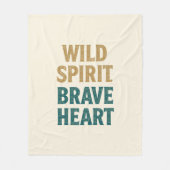 Boho Adventure Wild Spirit Brave Heart Fleece Deken (Voorkant)