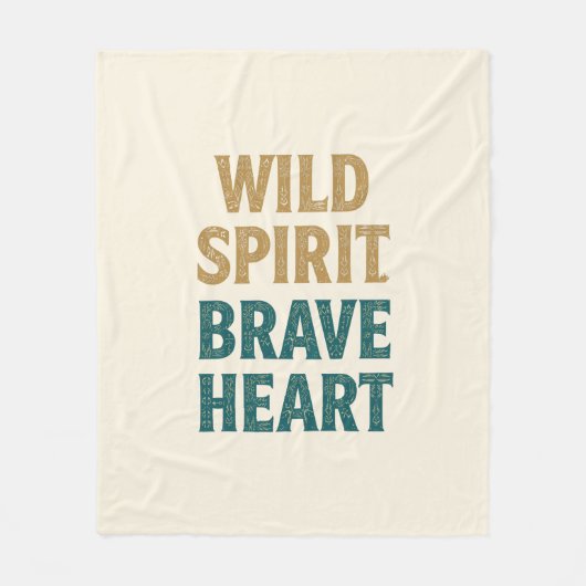 Boho Adventure Wild Spirit Brave Heart Fleece Deken (Voorkant)