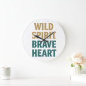 Boho Adventure Wild Spirit Brave Heart Grote Klok (Huis)