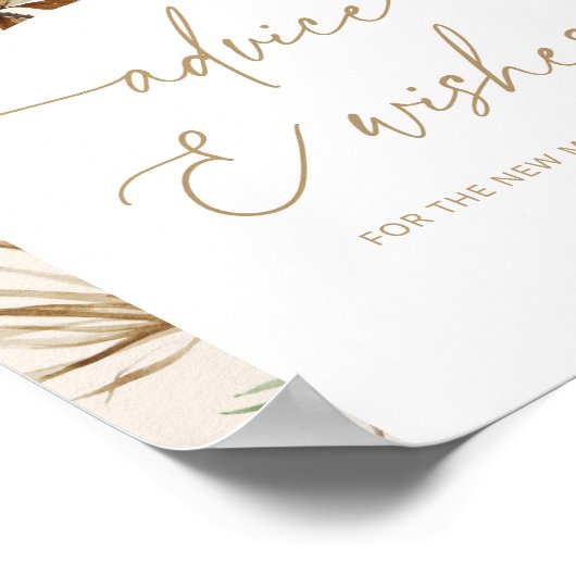 Boho-advies en wensen voor Pas getrouwd Poster (Hoek)