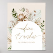 Boho-advies en wensen voor Pas getrouwd Poster (Voorkant)