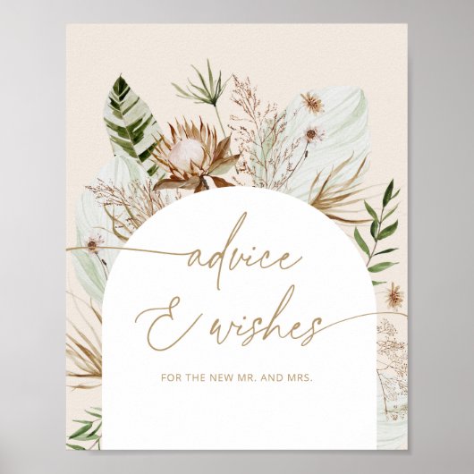 Boho-advies en wensen voor Pas getrouwd Poster (Voorkant)