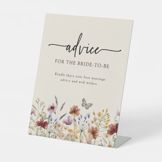 Boho Advies Reclamebord Met Voetstuk (Voorkant)