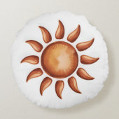 Boho Aesthetic Rainbow Party Rond Kussen (Achterkant)