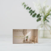 Boho Aesthetic Real Estate Agent Business Card Visitekaartje (Staand voorkant)