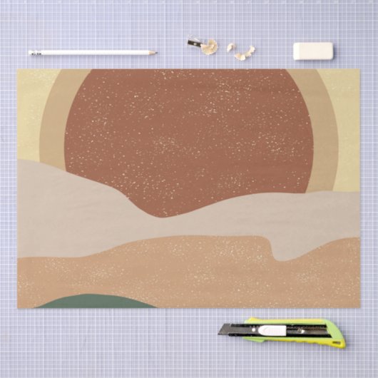 Boho Aesthetic Sunset Modern Art Tissuepapier (Craft)