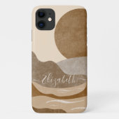Boho Aesthetisch berglandschap Moderne Kunst Case-Mate iPhone Case (Achterkant)