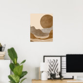 Boho Aesthetisch berglandschap Moderne Kunst Poster (Thuiskantoor)