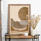 Boho Aesthetisch berglandschap Moderne Kunst Poster