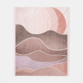 Boho Aesthetisch gebergte landschap Modern Kunstwe Fleece Deken (Voorkant)