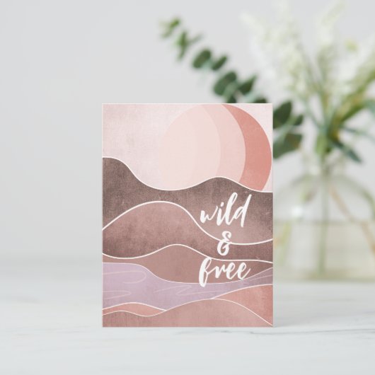 Boho Aesthetische Collage Post Kaart 031 (Staand voorkant)