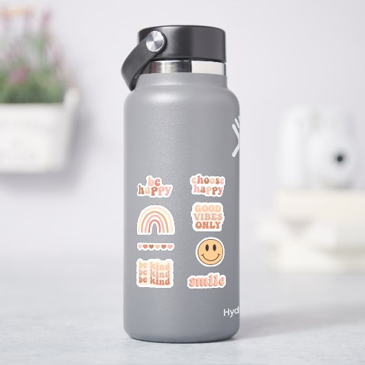 Boho Aesthetische Positiviteit Motivatie Verpakkin Sticker (HydroFlask)