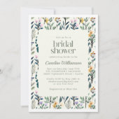 Boho Aesthetische Waterverf Wildbloem Vrijgezellen Kaart (Voorkant)